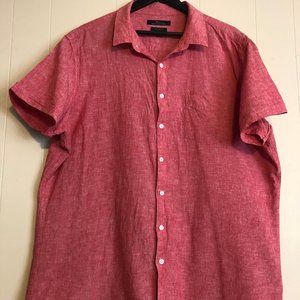 Marc Anthony Linen Blend Slim Fit Button Down